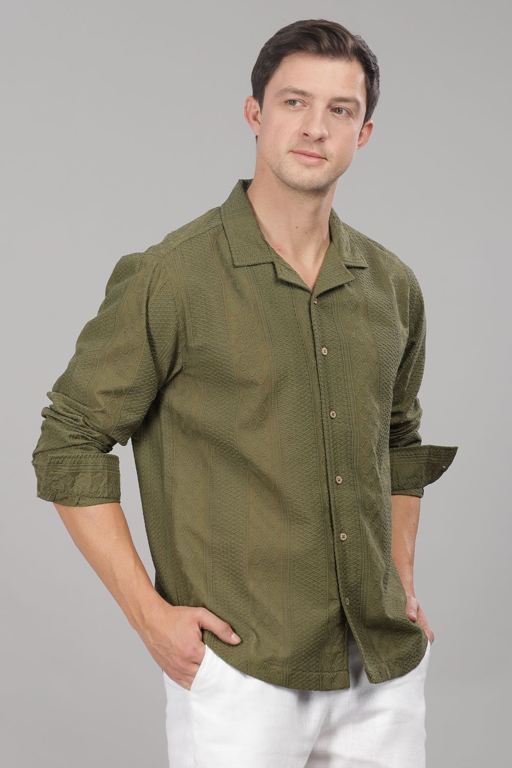 Olive Monnaaco Cuban Collar Shirt Secondary image
