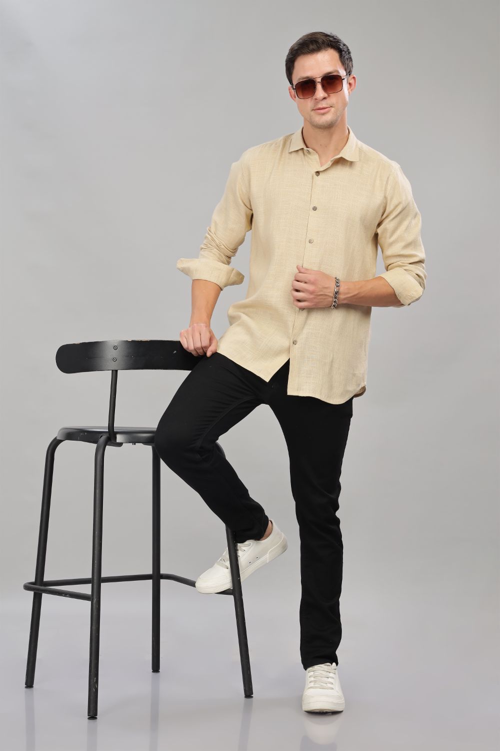 Beige Milaan Linen Shirt